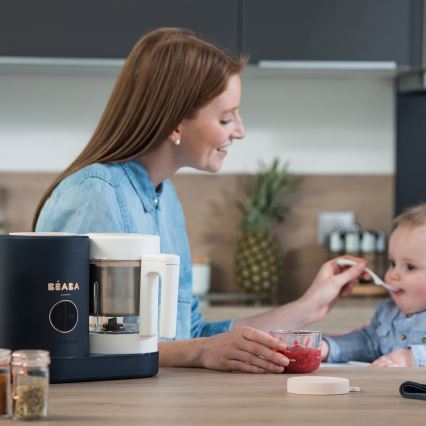 Beaba - Ångkokare 2-i-1 BABYCOOK NEO blå/vit