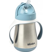 Beaba 913481BB - Thermo-insulated mug med en straw 250 ml blå