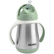Beaba 913535BB - Thermo-insulated mug med en straw 250 ml grön
