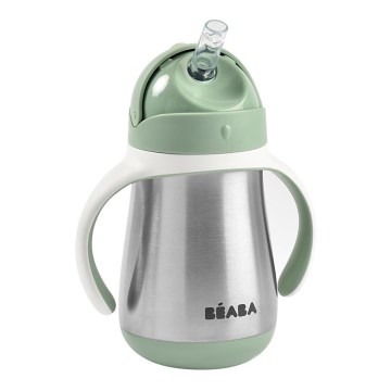 Beaba - Isolerad mugg med sugrör 250 ml, grön