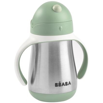 Beaba - Termoisolermugg med sugrör 250 ml grön