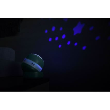 Beaba - Projektor med melodi PIXIE USB/5V 1300 mAh grön