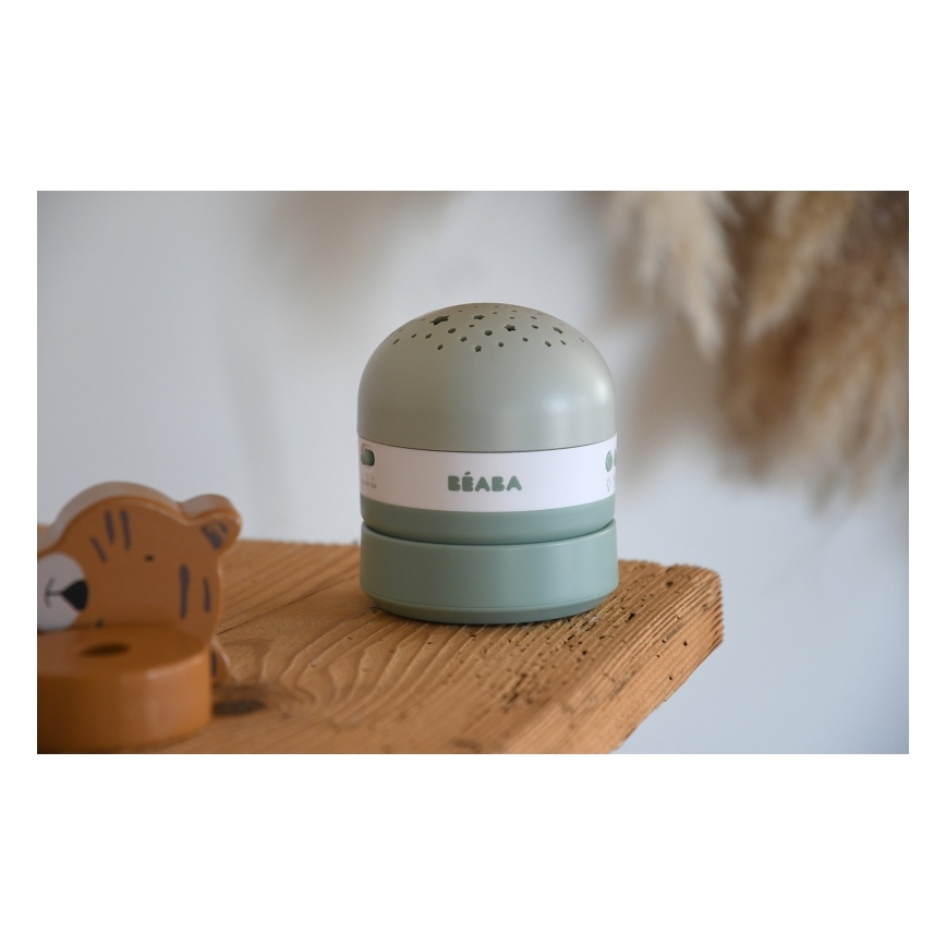 Beaba - Projektor med melodi PIXIE USB/5V 1300 mAh grön