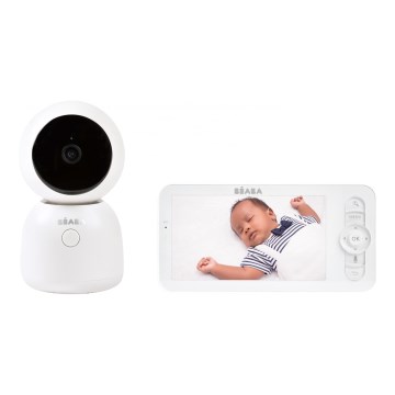 Beaba - Smart uppladdningsbar babyvakt med monitor ZEN NIGHT 720p 5V 4000 mAh Wi-Fi vit