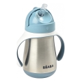 Beaba - Termoisolerad mugg med sugrör 250 ml blå