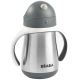 Beaba - Thermo-insulated mug med en straw 250 ml grå