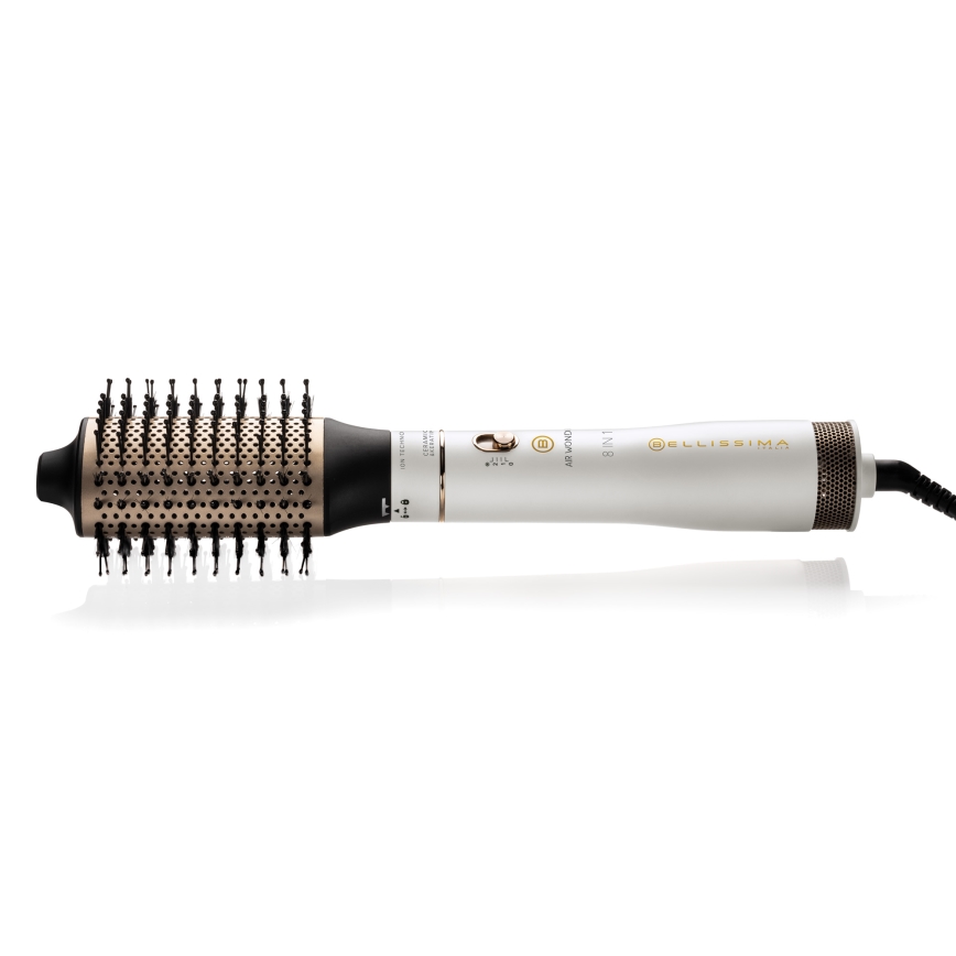 Bellissima 11847 - Varmluftsborste 8-i-1 AIR WONDER 1000W/230V vit/guld