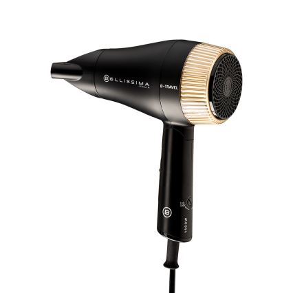 Bellissima 11872 - Resehårtork B-TRAVEL 1400W/230V svart/guld