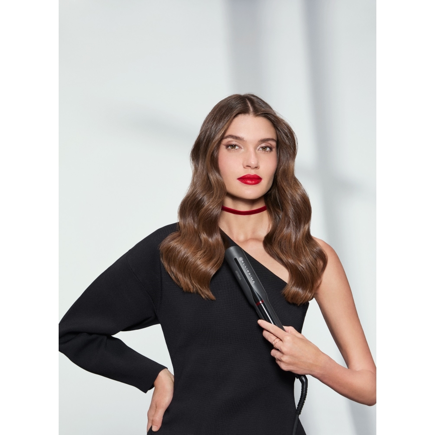 Bellissima 11948 - Hårplattång med LCD-display, infraröd, 60W/230V, svart