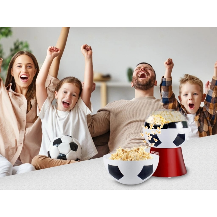 Beper - Popcornmaskin 1200W/230V fotboll/röd