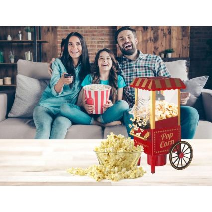 Beper - Popcornmaskin 1200W/230V röd