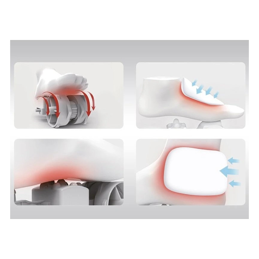 Beper - Shiatsu fotmassageapparat 36W/230V + fjärrkontroll