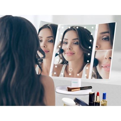 Beper - Sminkspegel med LED-belysning 4xAAA/5V
