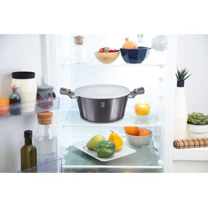 BerlingerHaus - Gryta med marmoryta + lock 20 cm svart