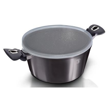 BerlingerHaus - Gryta med marmoryta + lock 20 cm svart