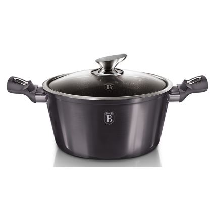 BerlingerHaus - Gryta med marmoryta + lock 20 cm svart