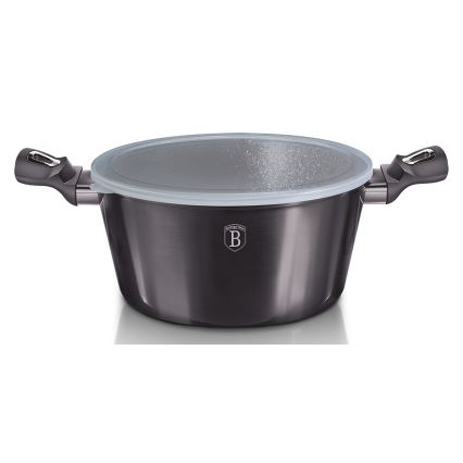 BerlingerHaus - Gryta med marmoryta + lock 20 cm svart