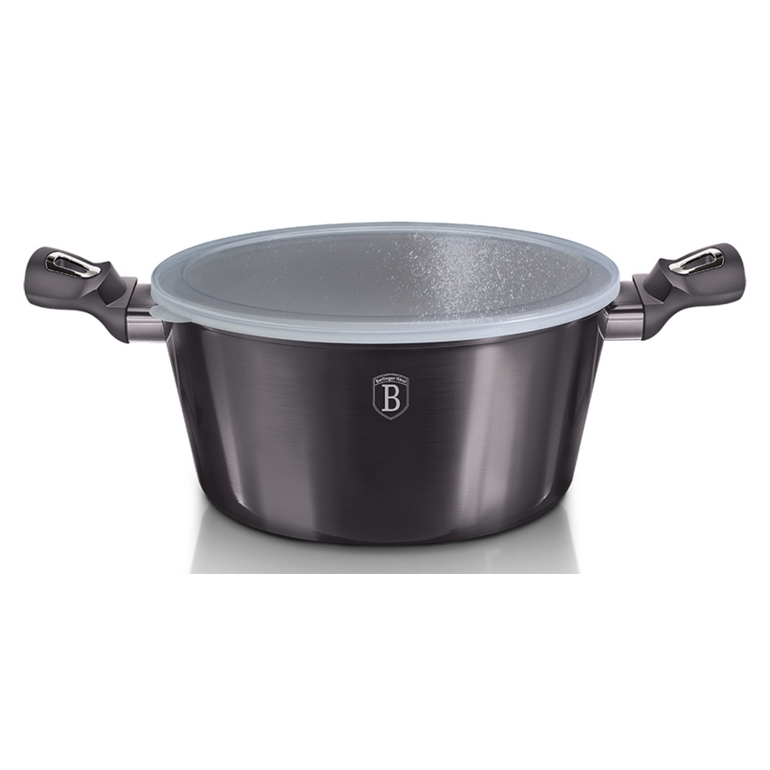 BerlingerHaus - Gryta med marmoryta + lock 20 cm svart
