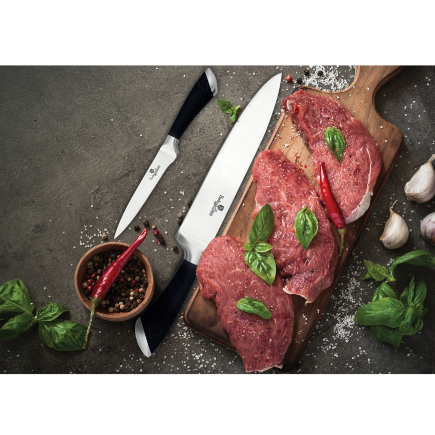 BerlingerHaus - Set av rostfria knivar 2 st svart