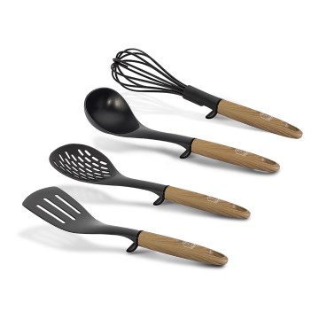 BerlingerHaus - Uppsättning köksredskap 4st svart/brun