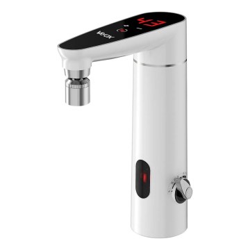 Beröringskänslig genomströmningsvattenvärmare med sensor och LED-display 3000W/230V IPX4 vit