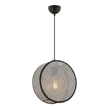 BIG DRUM pendellampa med sladd 1xE27/60W/230V grå/svart