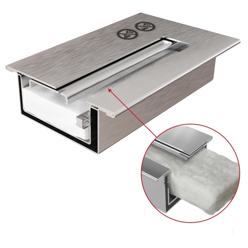 Kratki - BIO-eldstad 8,5x49 cm 2,5 kW svart