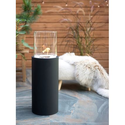 Bioetanolskamin ROMA 26,5 x 80,5 cm, 2 kW, svart + skyddshölje