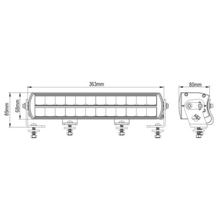 LED Bilbelysning för bil BLACK OFF ROAD LED/120W/9-36V IP69 6000K