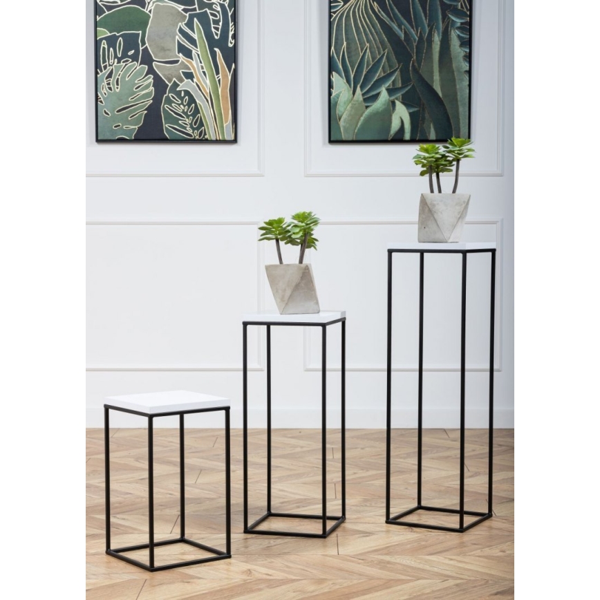 Blomsterställ BASICLOFT 40x24 vit/svart