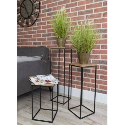 Blomsterställ BASICLOFT 40x24 svart/brun