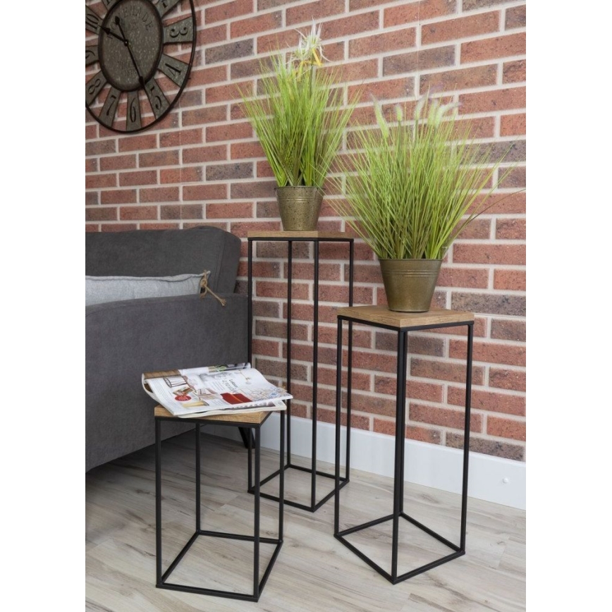 Blomsterställ BASICLOFT 40x24 svart/brun