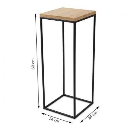 Blomsterställ BASICLOFT 60x24 svart/brun