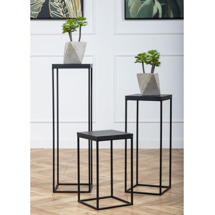 Blomsterställ BASICLOFT 80x24 svart