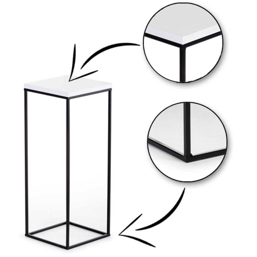 Blomsterställ BASICLOFT 80x24 svart/vit