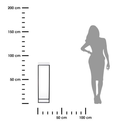 Blomsterställ BASICLOFT 80x24 svart/vit