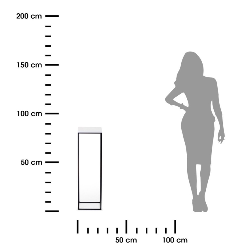 Blomsterställ BASICLOFT 80x24 svart/vit