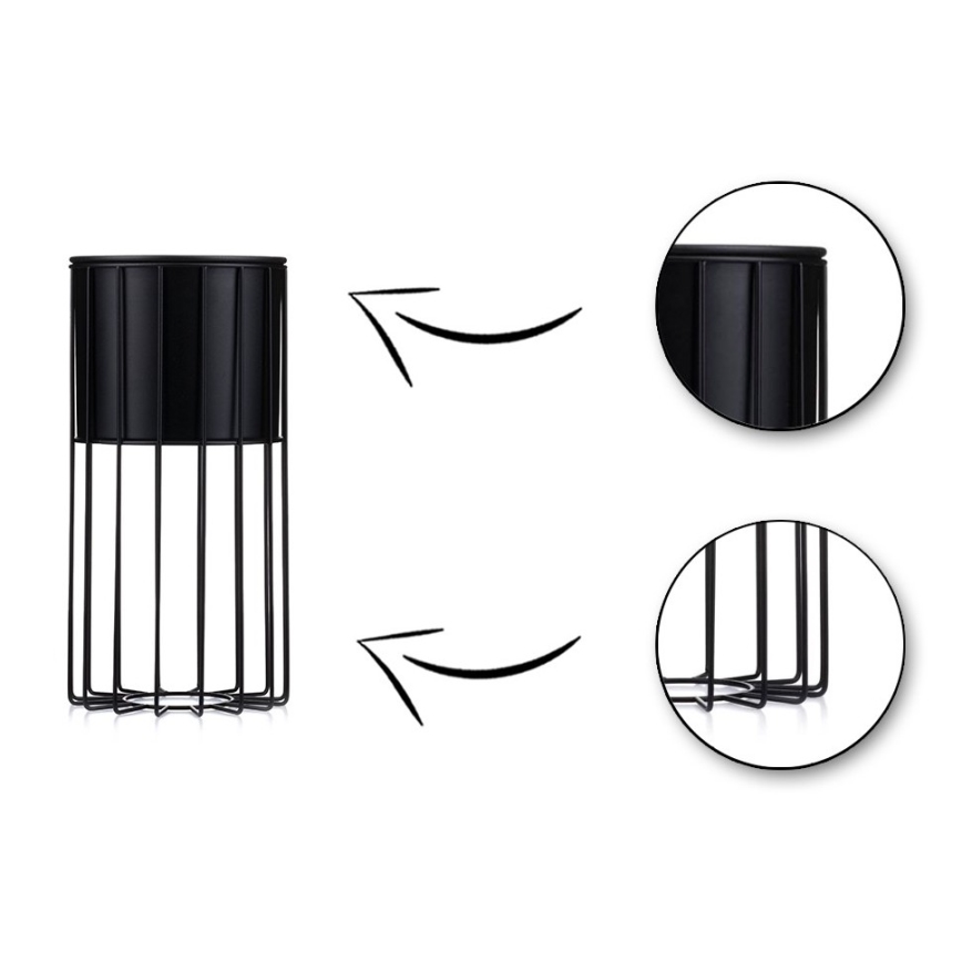 Blomkruka av metall LOFT 42x20 cm svart