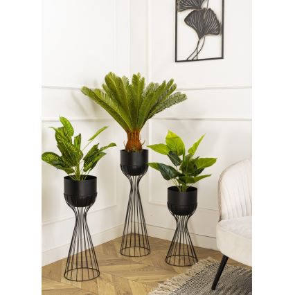 Blomkruka av metall LOFT 46x20 cm svart