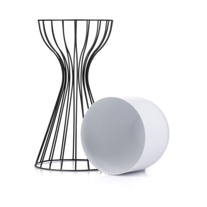 Blomkruka av metall LOFT 46x20 cm svart/vit