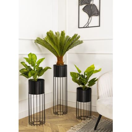 Blomkruka av metall LOFT 55x20 cm svart