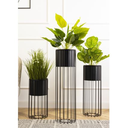 Blomkruka av metall LOFT 55x20 cm svart