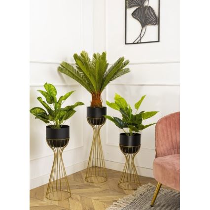 Blomkruka av metall LOFT 56x20 cm guld/svart