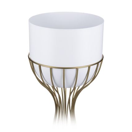 Blomkruka av metall LOFT 56x20 cm guld/vit
