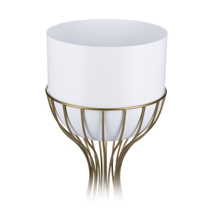 Blomkruka av metall LOFT 56x20 cm guld/vit