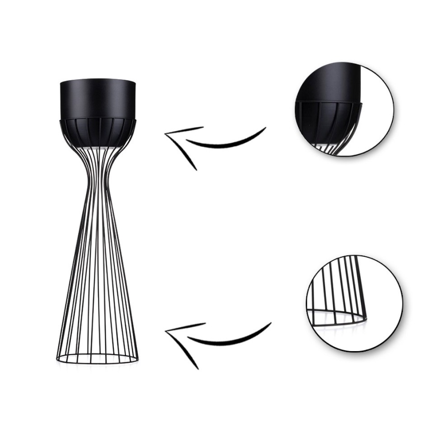 Blomkruka av metall LOFT 68x20 cm svart