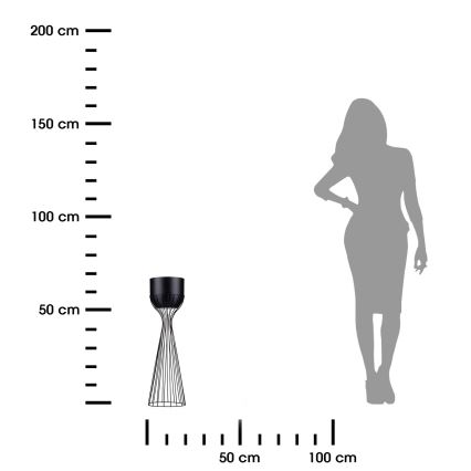 Blomkruka av metall LOFT 68x20 cm svart