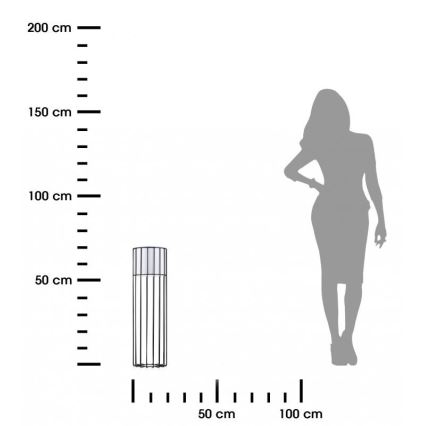 Blomkruka av metall LOFT 70x20 cm svart/vit