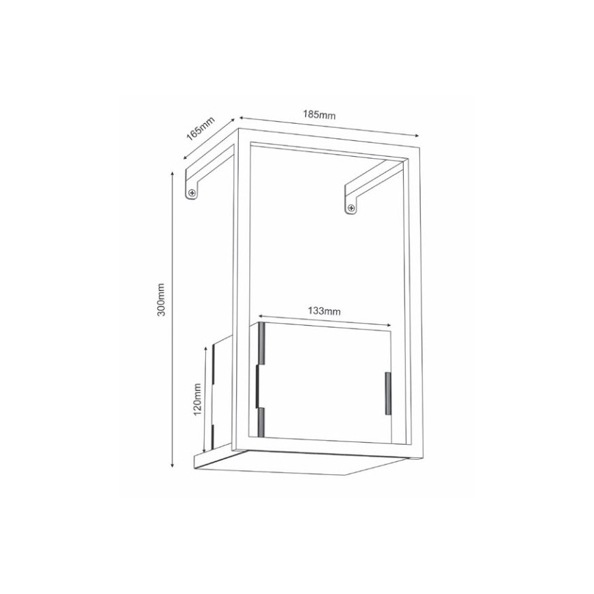 Blomkruka för vägg 30x18 cm