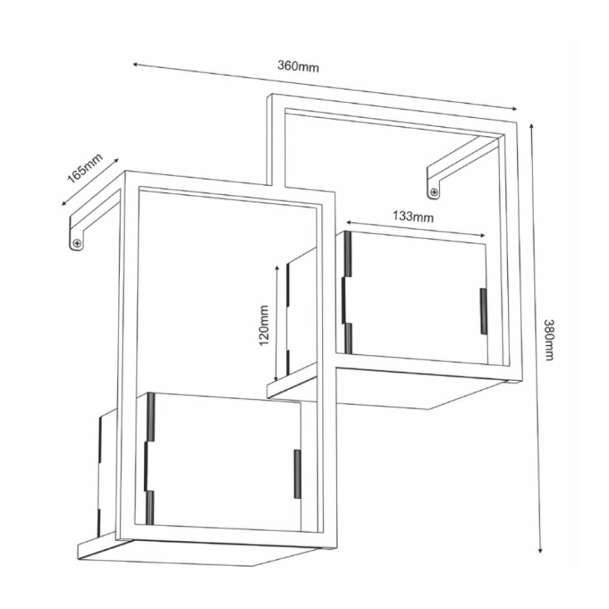 Blomkruka för vägg 38x35,5 cm